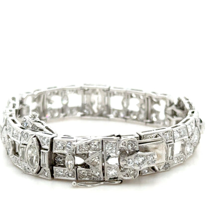 Vintage Marquise Diamond Bracelet in Platinum