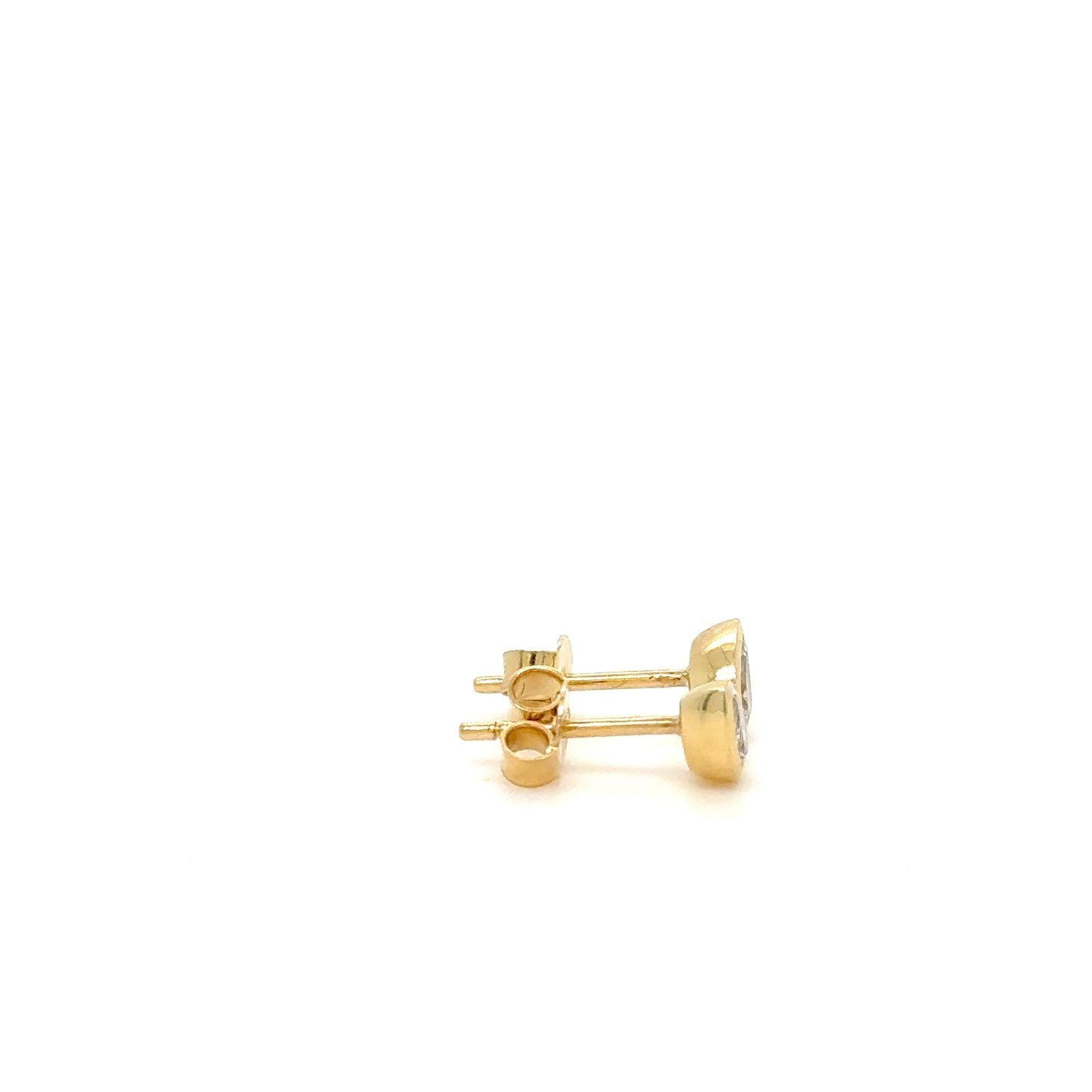 Pear Shape Diamond Stud Earrings in 18K Yellow Gold