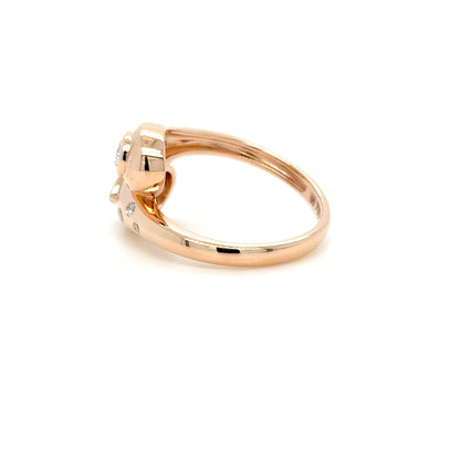 Pear Shaped Diamond Wrap Ring in 18K Rose Gold
