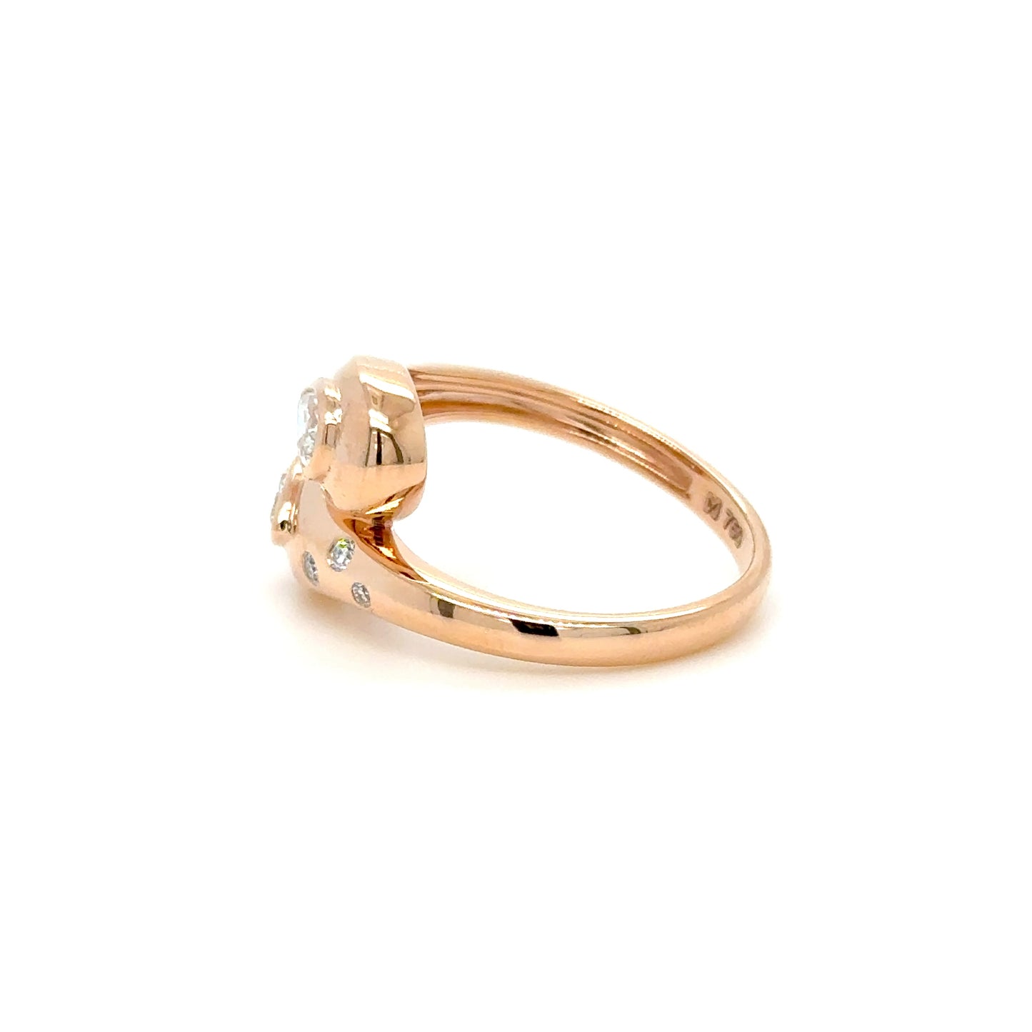 Pear Shaped Diamond Wrap Ring in 18K Rose Gold