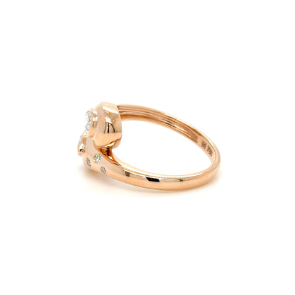 Pear Shaped Diamond Wrap Ring in 18K Rose Gold