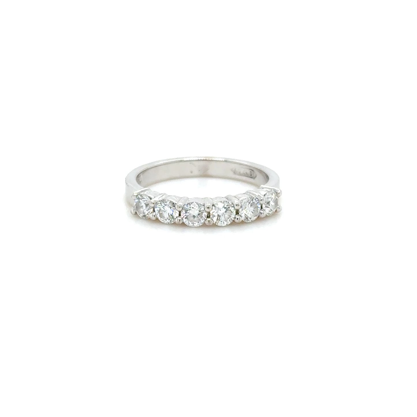 Half Eternity Diamond Ring in 18K White Gold