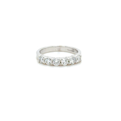 Half Eternity Diamond Ring in 18K White Gold