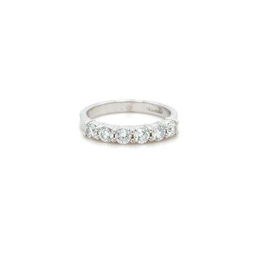 Half Eternity Diamond Ring in 18K White Gold