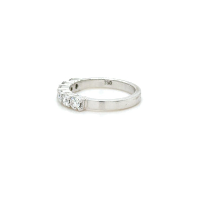 Half Eternity Diamond Ring in 18K White Gold