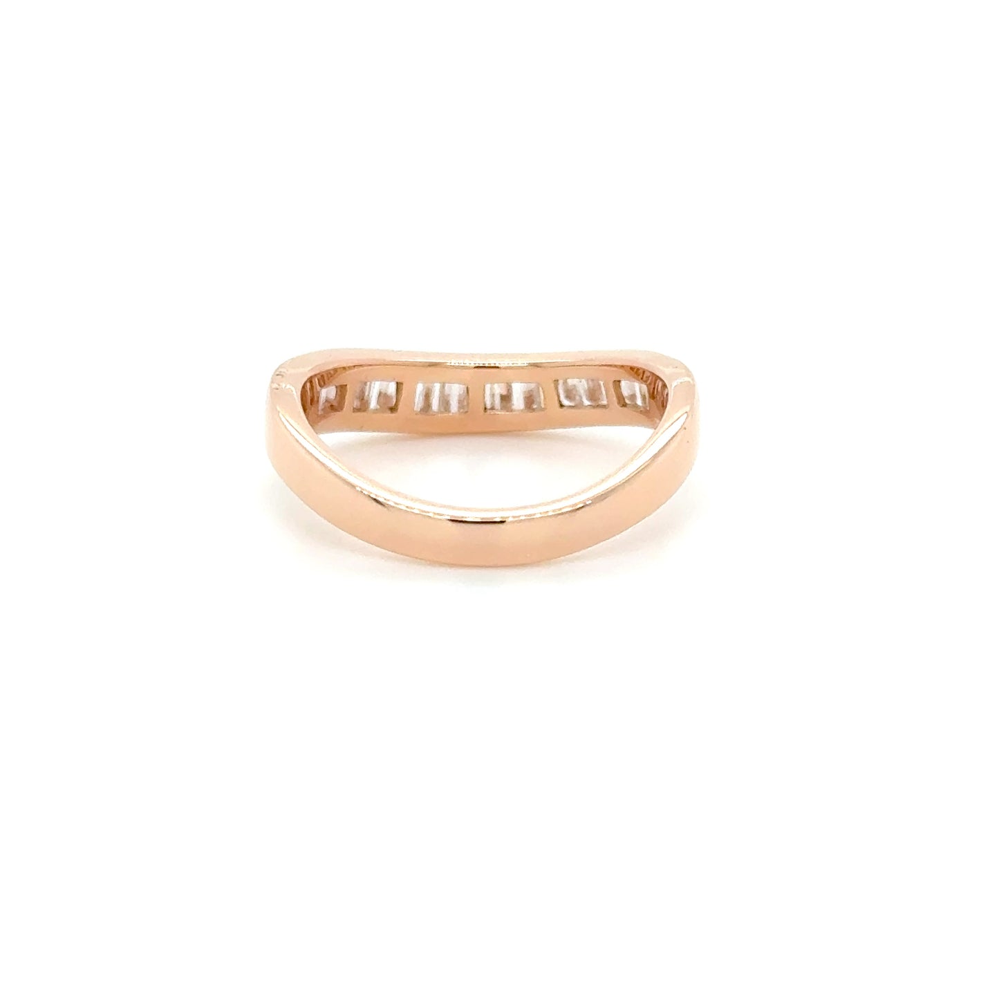 18K Rose Gold Baguette Diamond Ring