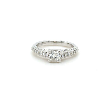 0.45 Carat Diamond Engagement Ring in 18K White Gold