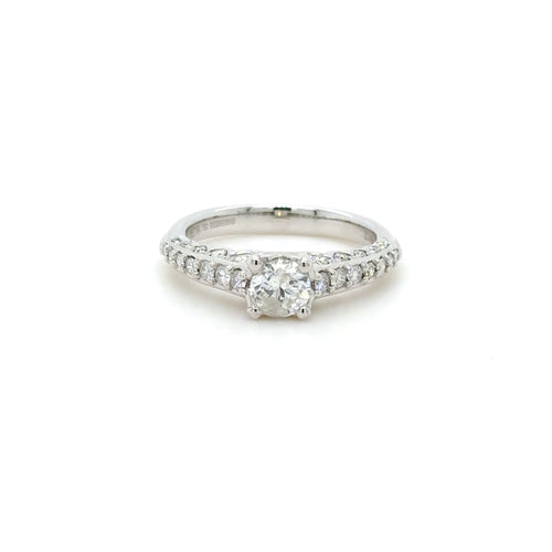 0.45 Carat Diamond Engagement Ring in 18K White Gold