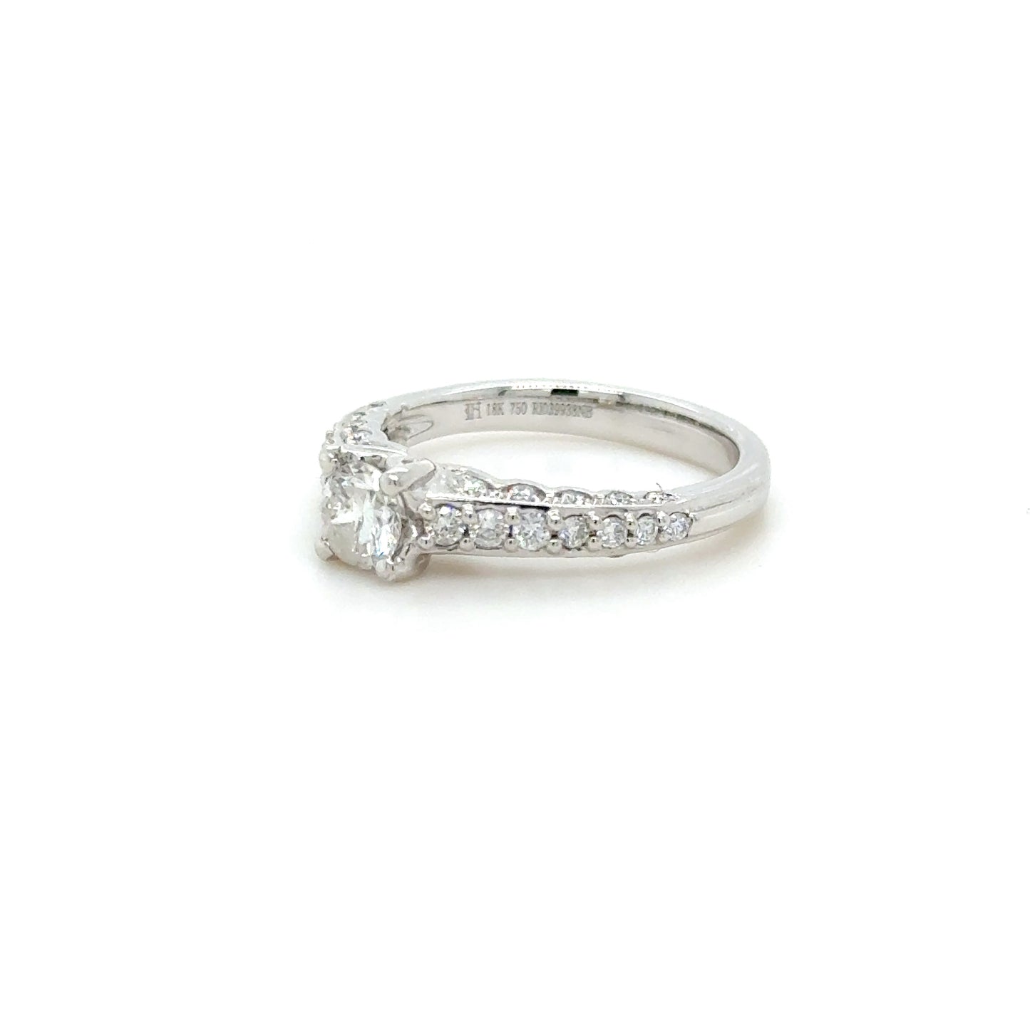 0.45 Carat Diamond Engagement Ring in 18K White Gold