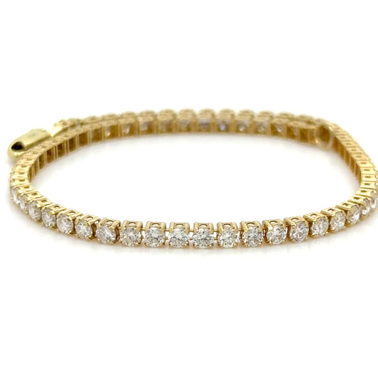 2.74ct Diamond Tennis Bracelet 18K Yellow Gold Natural Diamonds