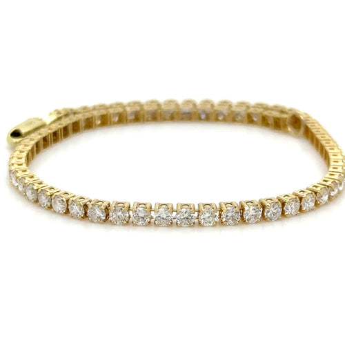 2.74ct Diamond Tennis Bracelet 18K Yellow Gold Natural Diamonds
