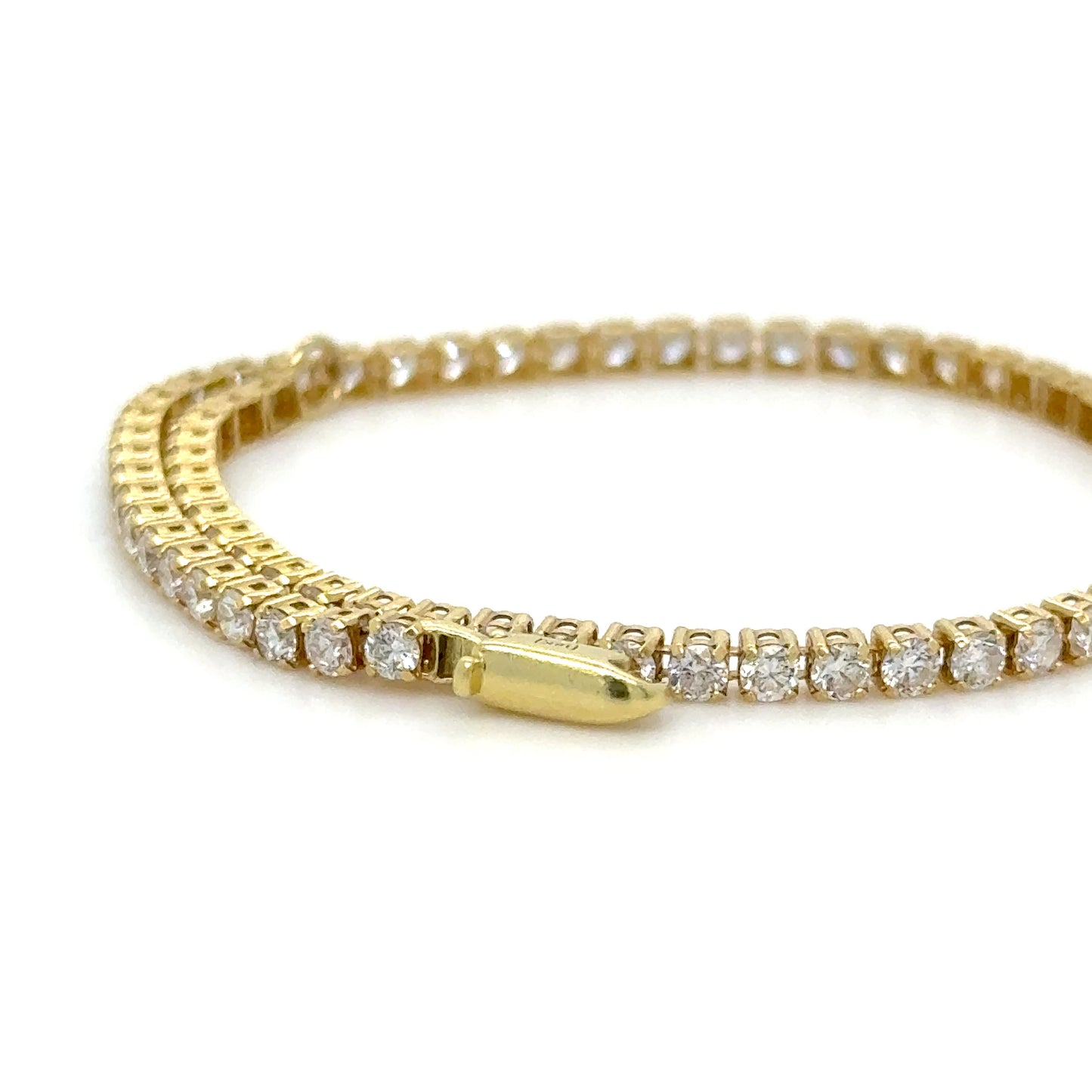 2.74ct Diamond Tennis Bracelet 18K Yellow Gold Natural Diamonds
