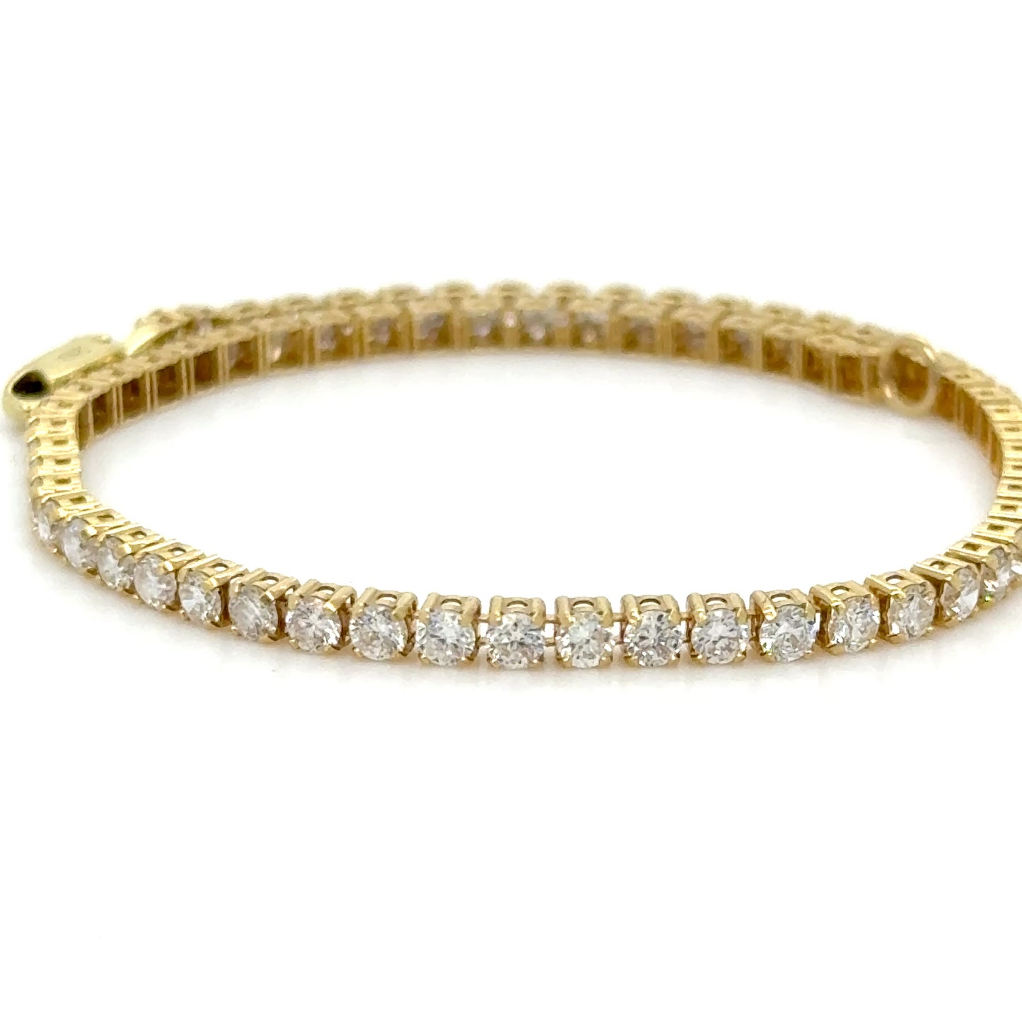 2.74ct Diamond Tennis Bracelet 18K Yellow Gold Natural Diamonds