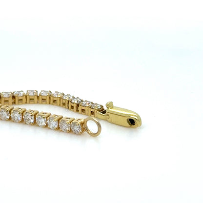 2.74ct Diamond Tennis Bracelet 18K Yellow Gold Natural Diamonds