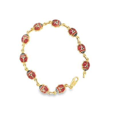 LadyBug Bracelet 9k gold