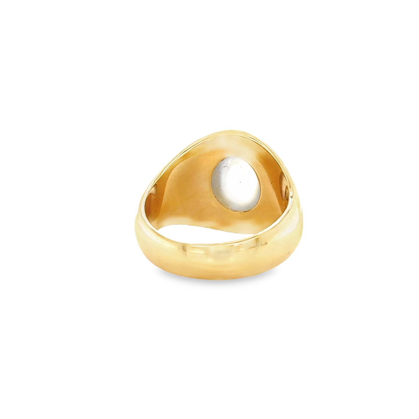 Moon Stone yellow gold Pinky ring