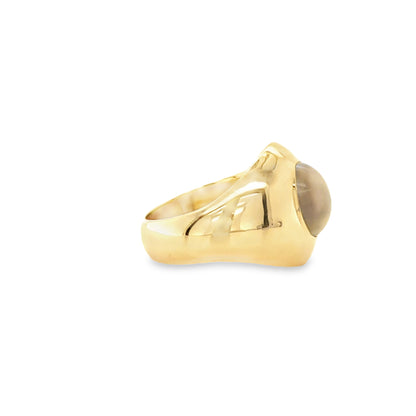 Moon Stone yellow gold Pinky ring