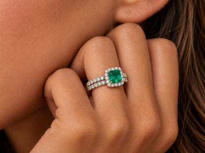 3.03 Carat GRS Certified Colombian Emerald & Diamond Ring in Platinum – Mariposa Emerald