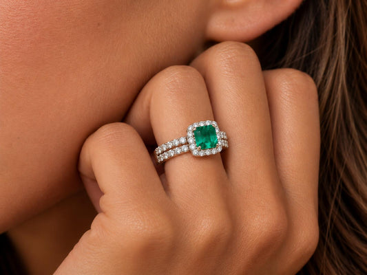 3.03 Carat GRS Certified Colombian Emerald & Diamond Ring in Platinum – Mariposa Emerald