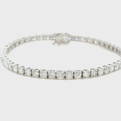 18K White Gold 6ct Diamond tennis bracelet