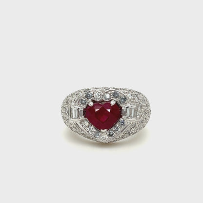 Heart Shape Ruby ring