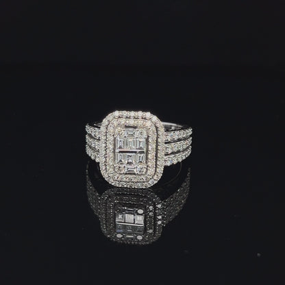 Diamond Baguettes 18K Gold Ring