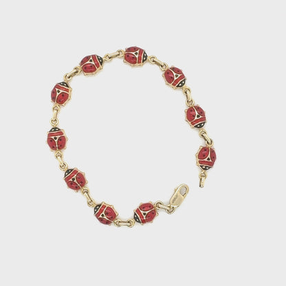 LadyBug Bracelet 9k gold