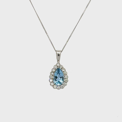 Aquamarine teardrop Pendant