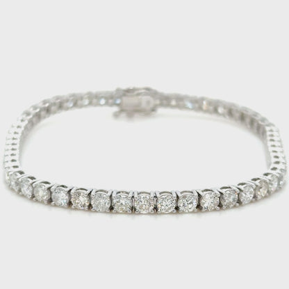 18K White Gold 6ct Diamond tennis bracelet