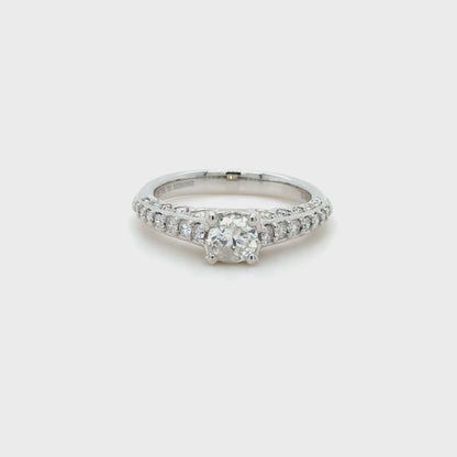 0.45 Carat Diamond Engagement Ring in 18K White Gold