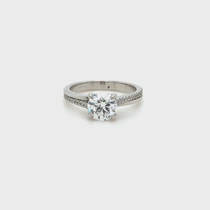 1ct Platinum Diamond Engagement Ring