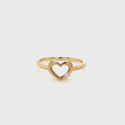 Heart diamond ring