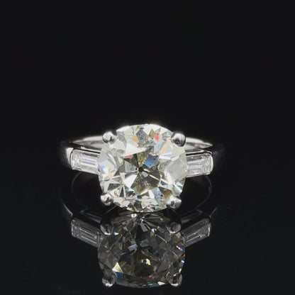 18k Gold 5Ct Old Mine Cut Diamond Ring