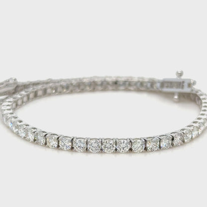3.90ct Diamond Tennis Bracelet Natural Diamonds 18K White Gold