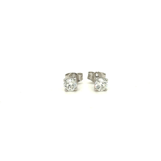 GIA 0.80ct White gold studs earrings