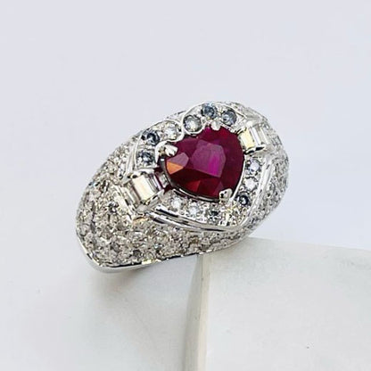 Heart Shape Ruby ring