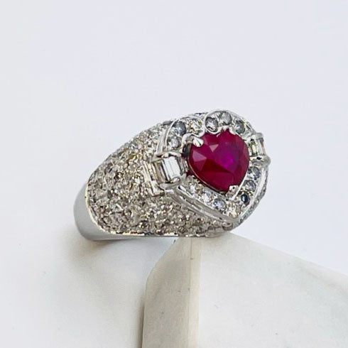 Heart Shape Ruby ring